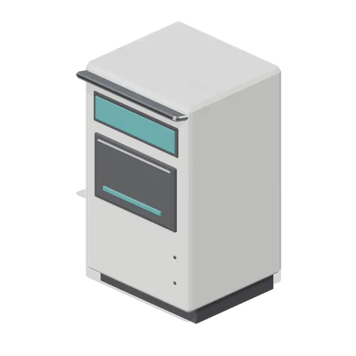 Waste unit with flap and tray shelf (Fast Food Counter and Drive-Thru)