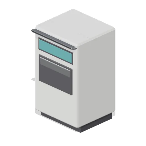 Waste unit with flap and tray shelf (Fast Food Counter and Drive-Thru)