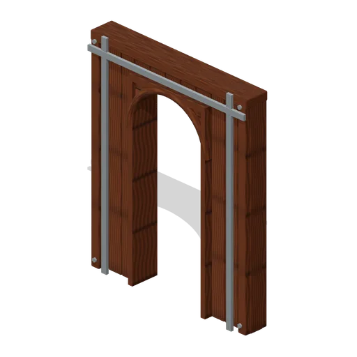 Wall Arched Doorway Reinforced (Modular Survival Base Builder)