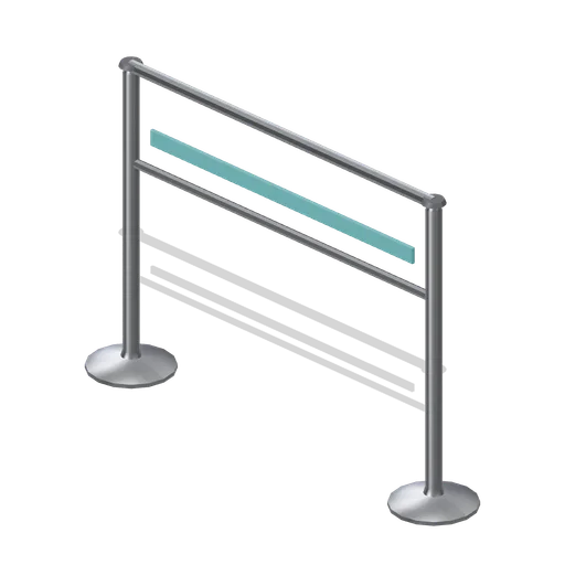 Queue rail module, run end (Fast Food Counter and Drive-Thru)
