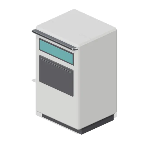 Waste unit, flap pushed in (Fast Food Counter and Drive-Thru)