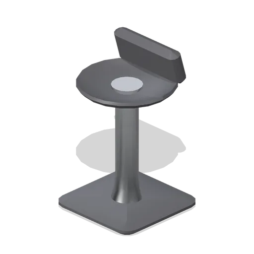 Moulded stool, graphite shell (Fast Food Counter and Drive-Thru)