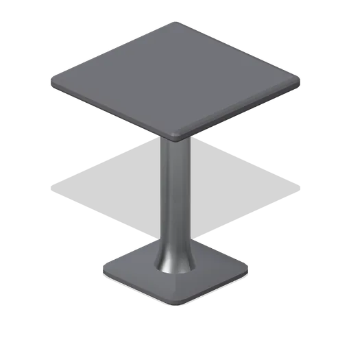 Pedestal table 2 seat, graphite top (Fast Food Counter and Drive-Thru)