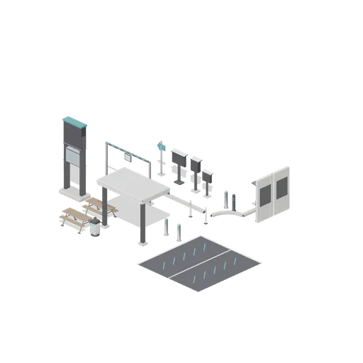 Quick-service drive-thru lane (Fast Food Counter and Drive-Thru)