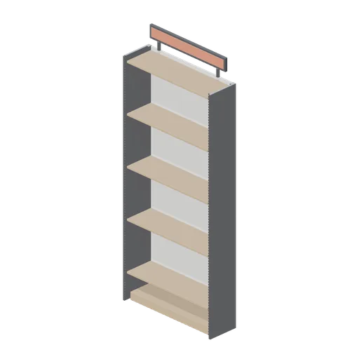 Perimeter wall bay 3 m (Retail Store Fixtures and Mall)