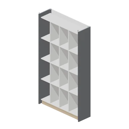 Perimeter wall bay with cubbies (Retail Store Fixtures and Mall)