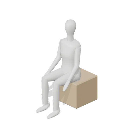 Seated display mannequin (Retail Store Fixtures and Mall)