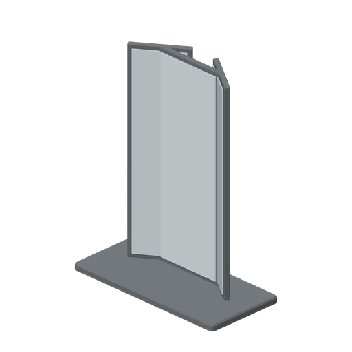 Tri-fold fitting mirror (Retail Store Fixtures and Mall)