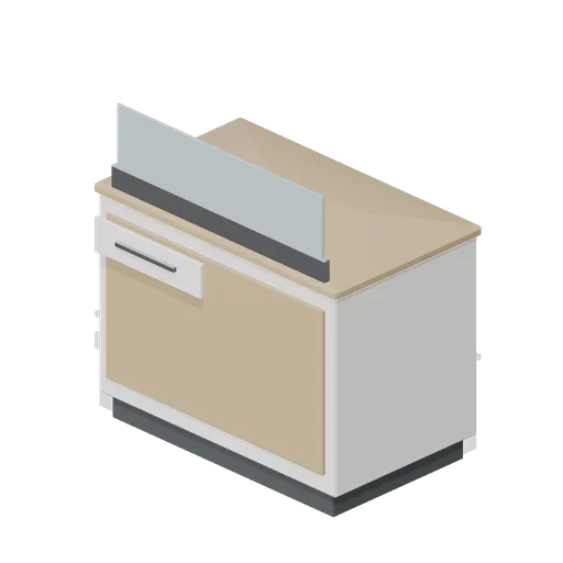 Cash desk module 1.2 m (Retail Store Fixtures and Mall)
