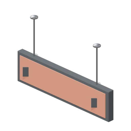 Hanging wayfinding sign (Retail Store Fixtures and Mall)