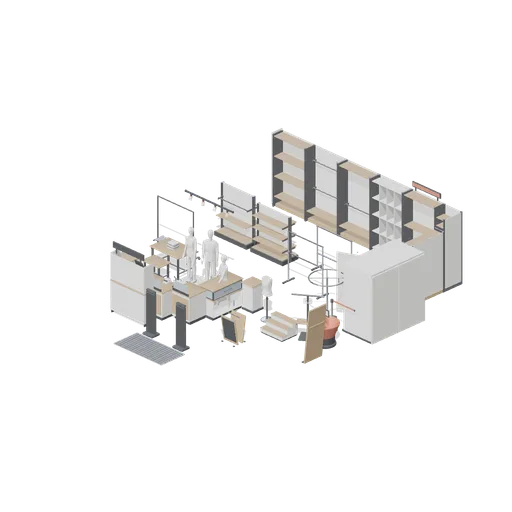 Apparel shopfloor (Retail Store Fixtures and Mall)