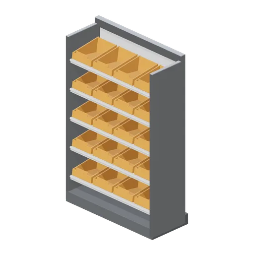 Fastener bin wall (Hardware Store and DIY Warehouse)