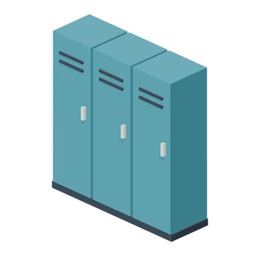 Worker locker bank (Factory Conveyor Network)