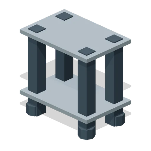 Two-shelf service cart (Factory Conveyor Network)