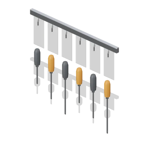 Screwdriver set on hooks (Hardware Store and DIY Warehouse)